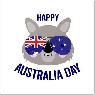 Happy Australia Day - wombat style Posters and Art